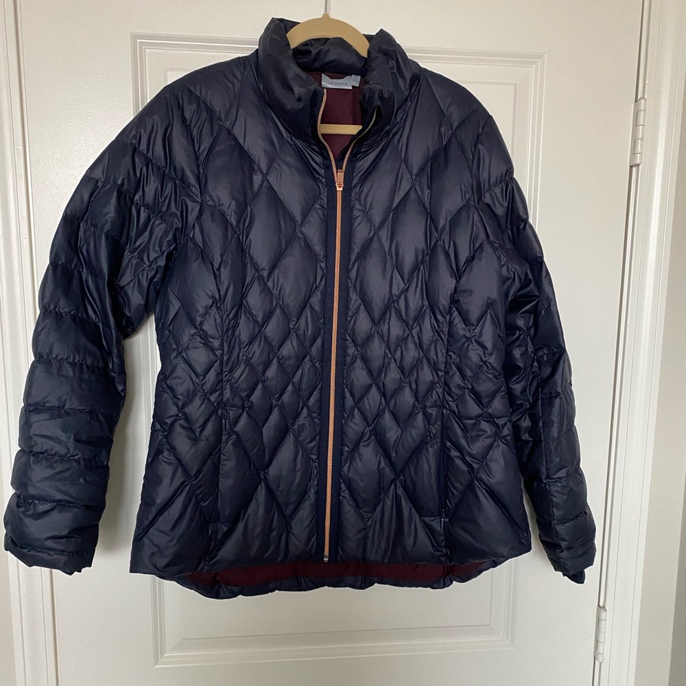 COPY - Athleta Navy Quilted Puffer Winter Jacket